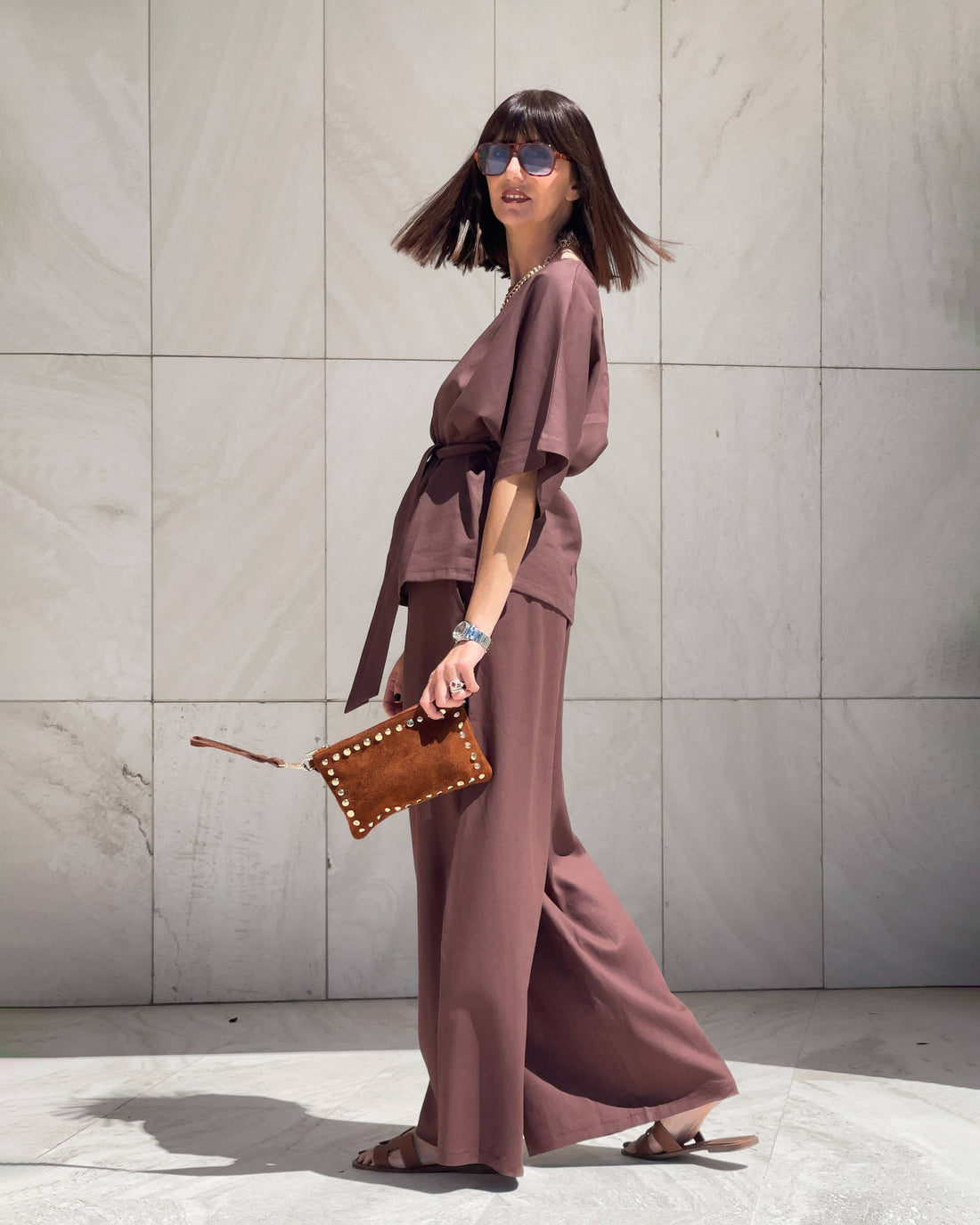 T-SHIRT CON CINTA DORIS CHOCO