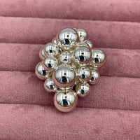 RING BALLS CHARMS ARGENTO
