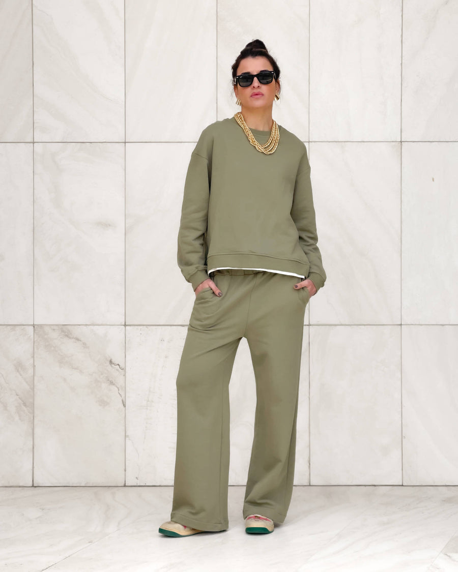 PANTALONE FELPA KENSIT SALVIA