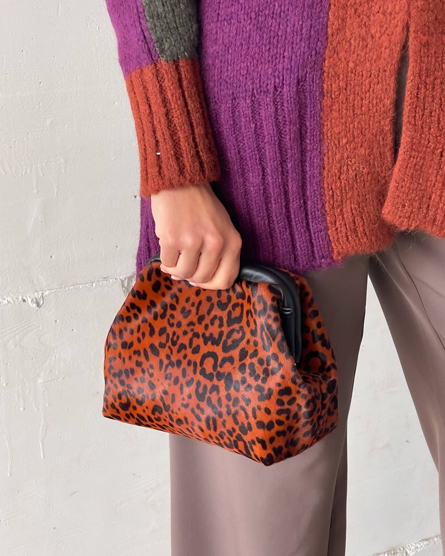 POCHETTE LEOPHARD CAVALLINO ORANGE