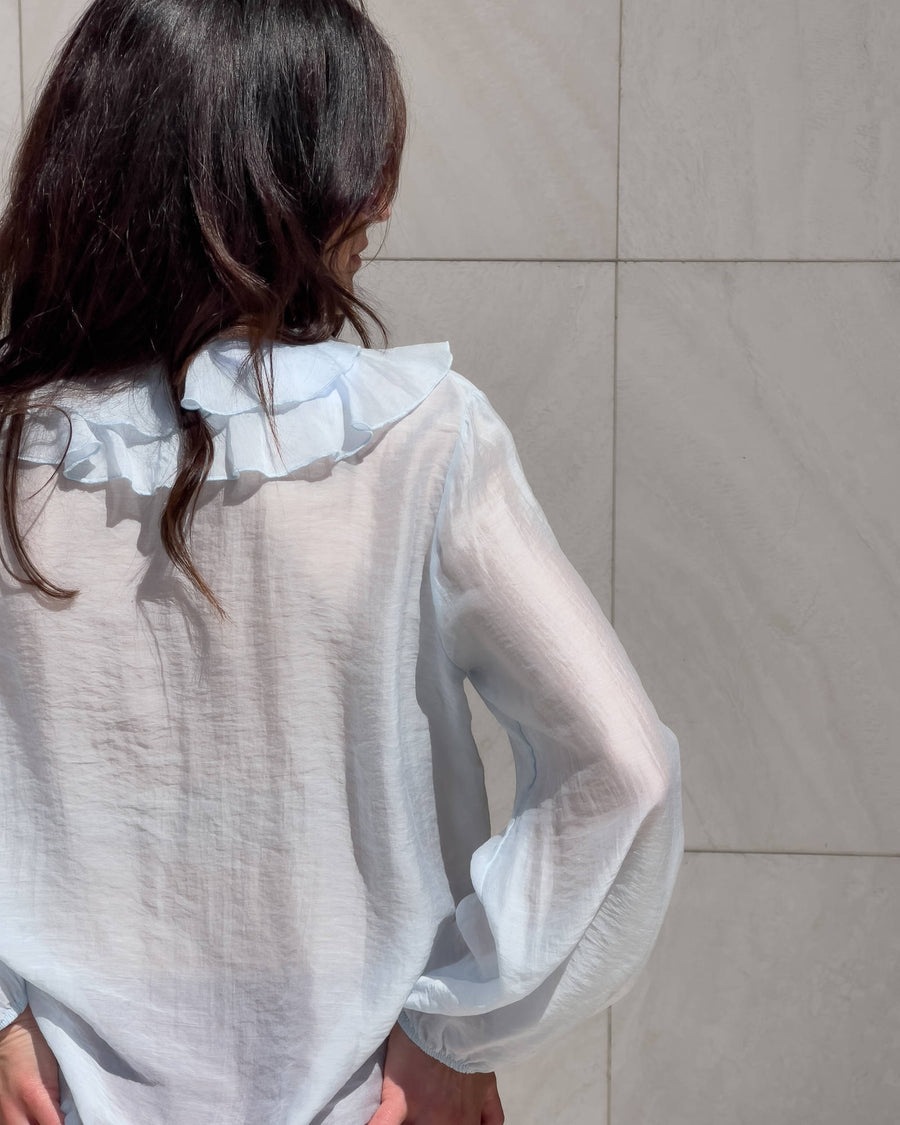 BLUSA ROUCHES OPHELIA NUVOLA