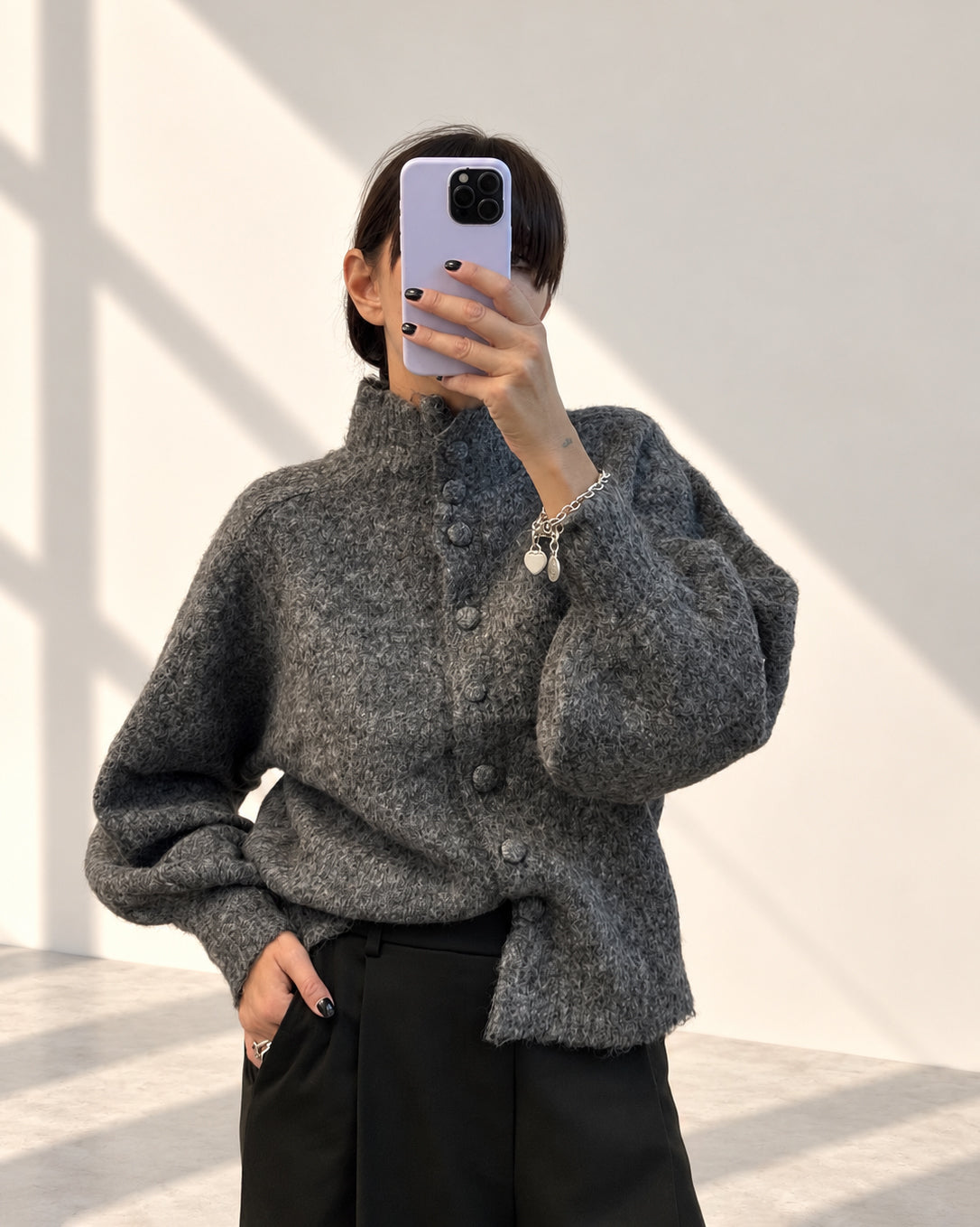 CARDIGAN ADELINE GRIGIO