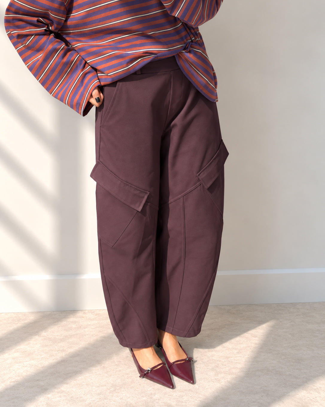 PANTALONE CARGO ALBIN BORDEAUX