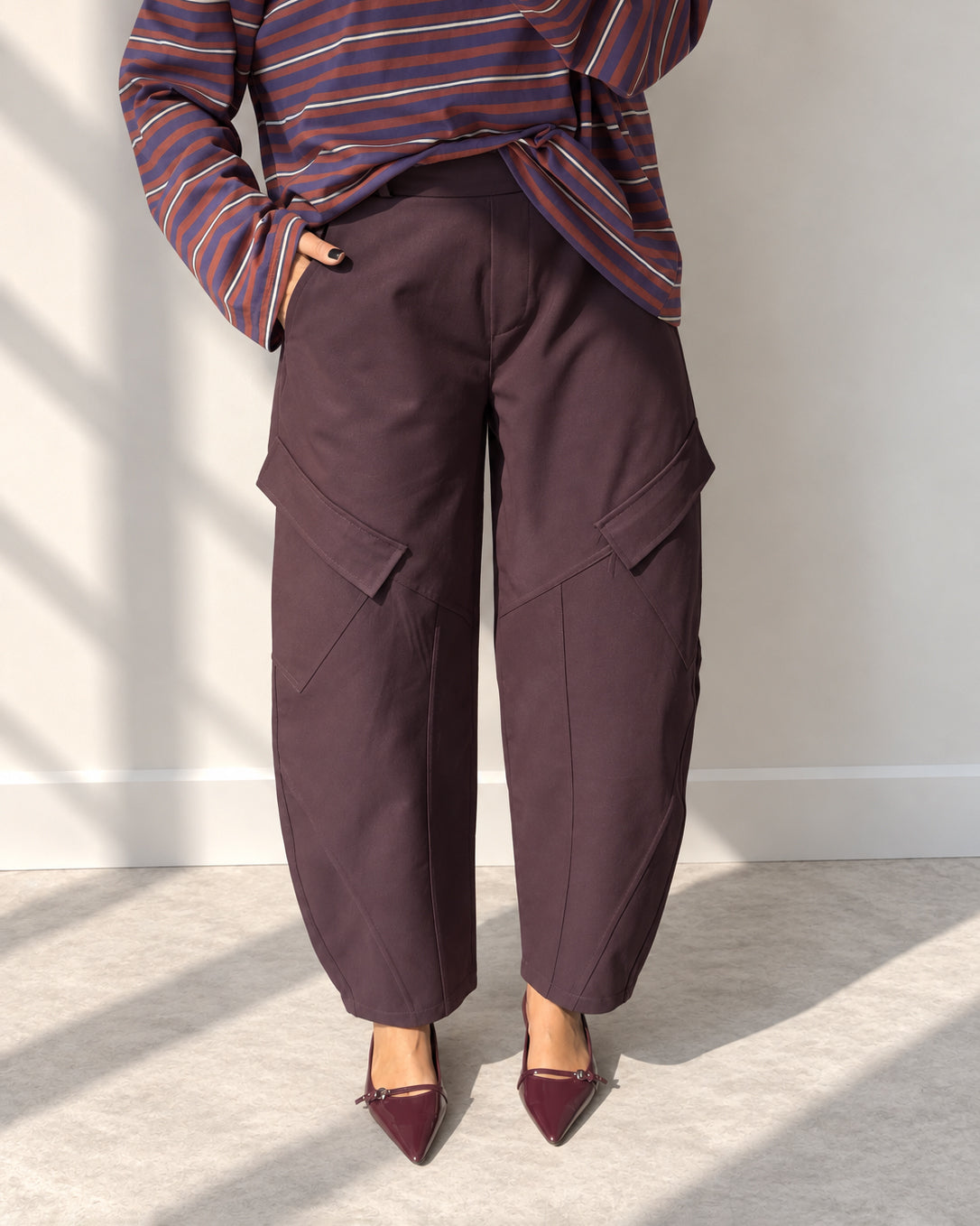 PANTALONE CARGO ALBIN BORDEAUX