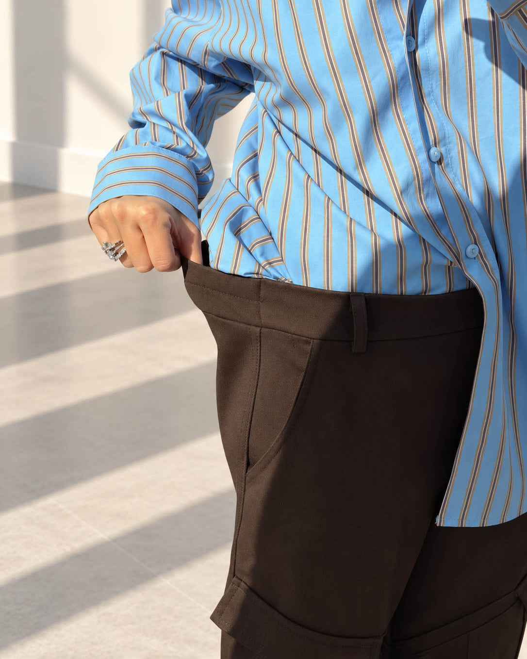 PANTALONE CARGO ALBIN CHOCO