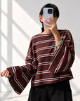 T-SHIRT MANICA AMPIA MORO ROSSO NERO