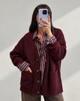 CARDIGAN ASTORIA BORDEAUX