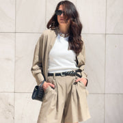 CAMICIA IN LINO VISCOSA MISTRAL CAMEL