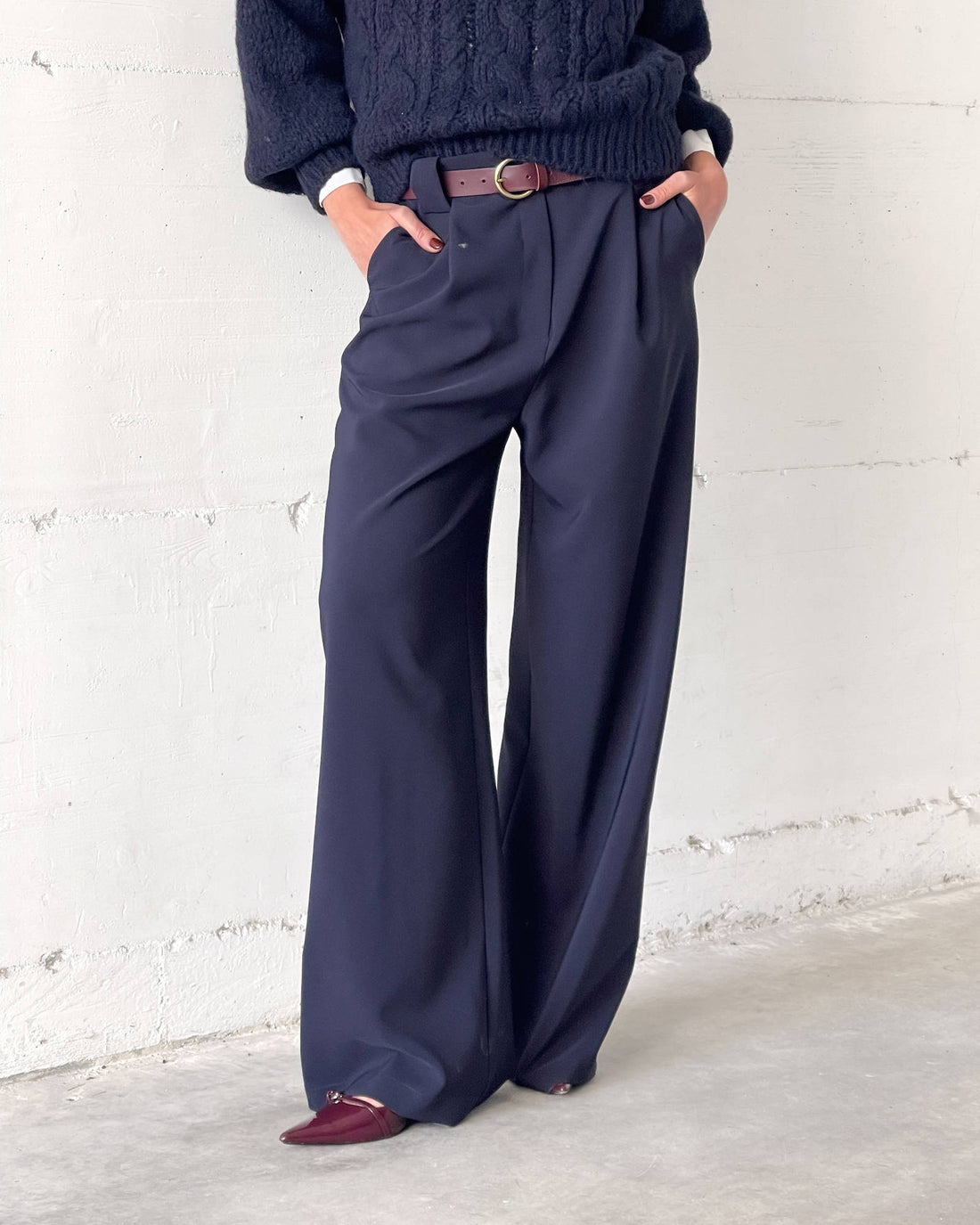 OVERSIZED DAMIAN TROUSERS BLUE