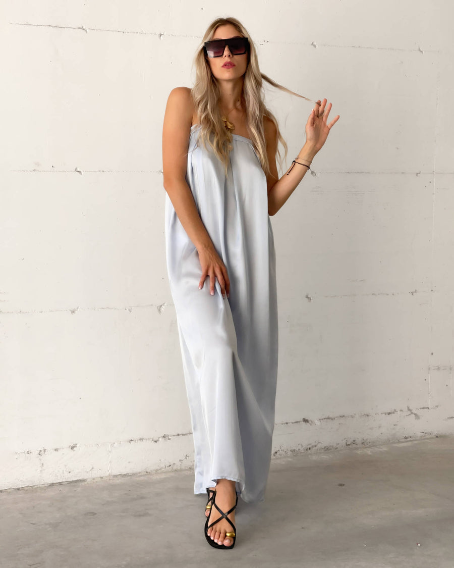 SLIP-DRESS PAV CELESTE