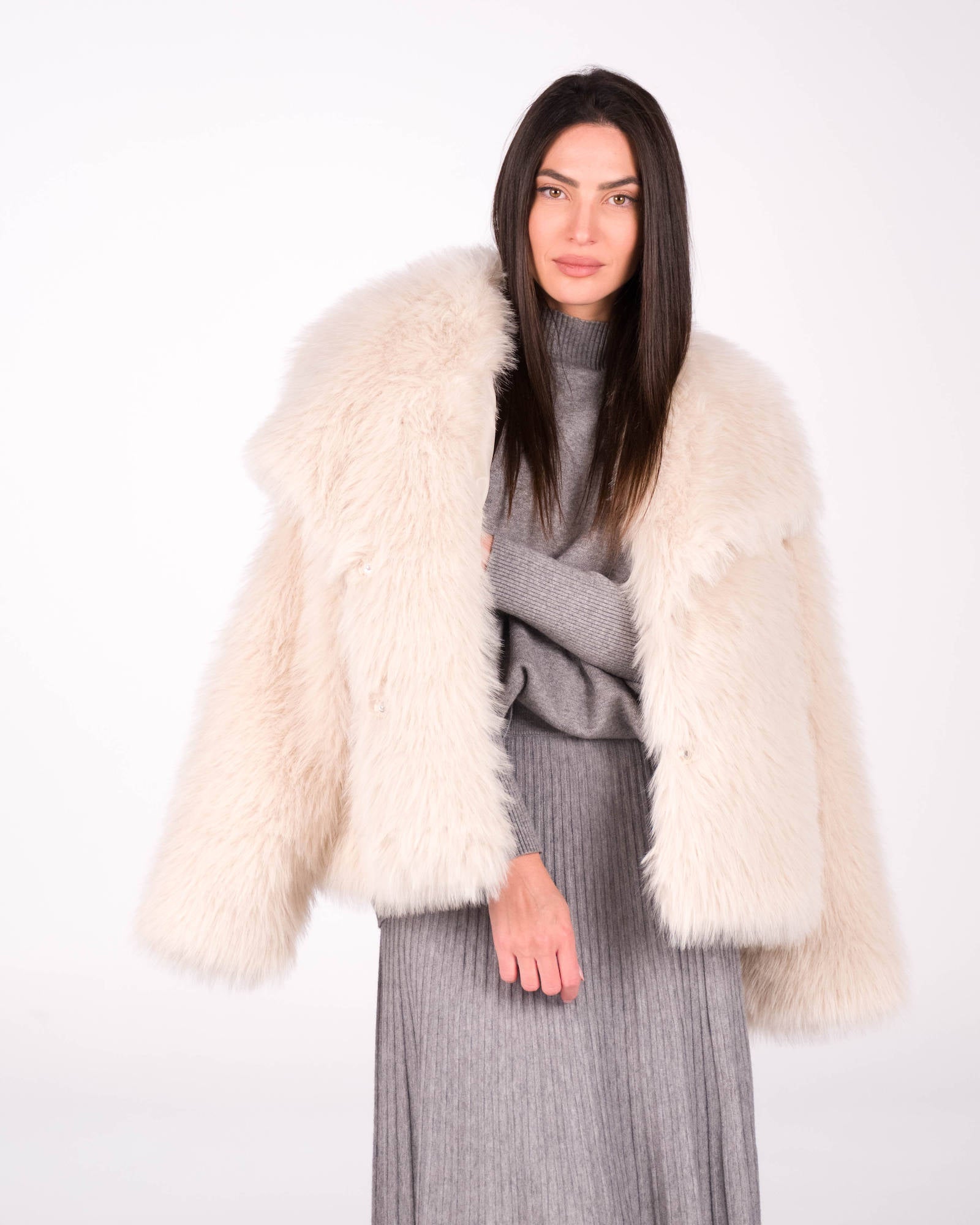 ECOPELLICCIA MINI ARTEMIS GHIACCIO