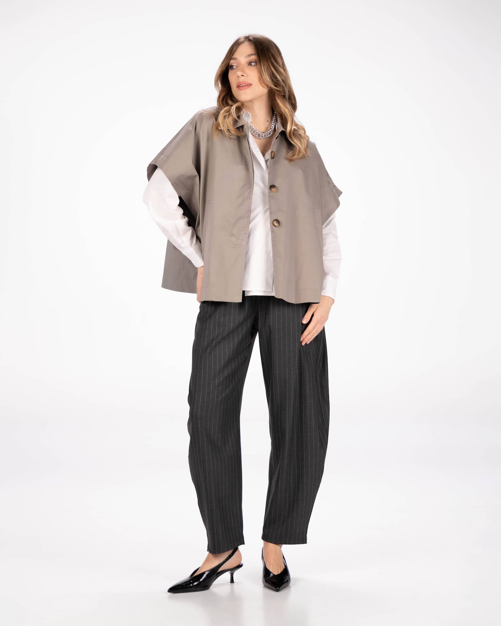 PANTALONE ASAKO PE GRIGIO GESSATO