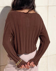 MAGLIA IN FILO MILA CHOCO