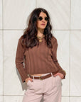 MAGLIA IN FILO MILA CHOCO