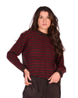 PULL GERY CHOCO BORDEAUX