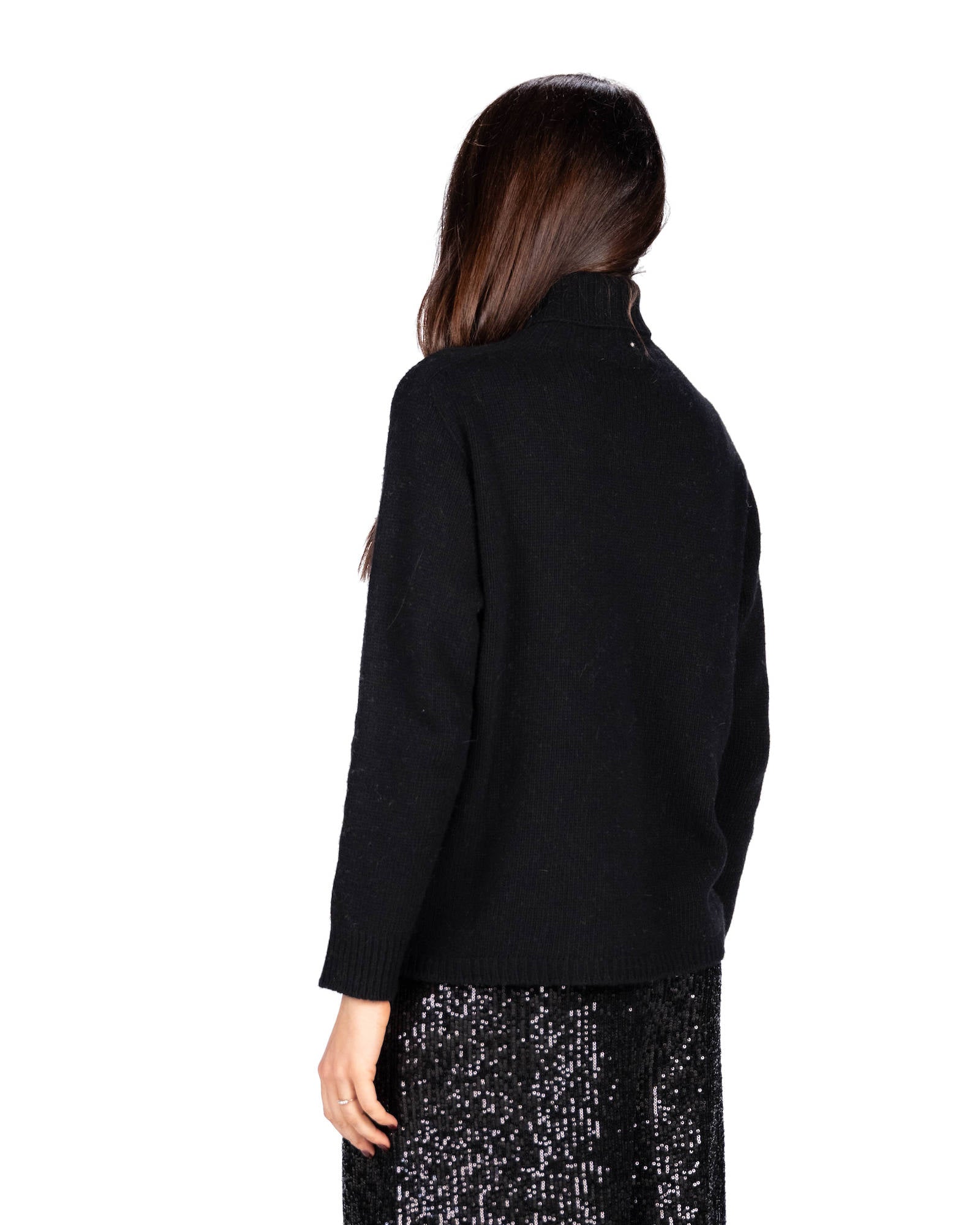 MAXI DOLCEVITA RIGEL MISTO CASHMERE NERO