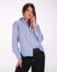 CAMICIA MUSK CELESTE RIGA ROSSO