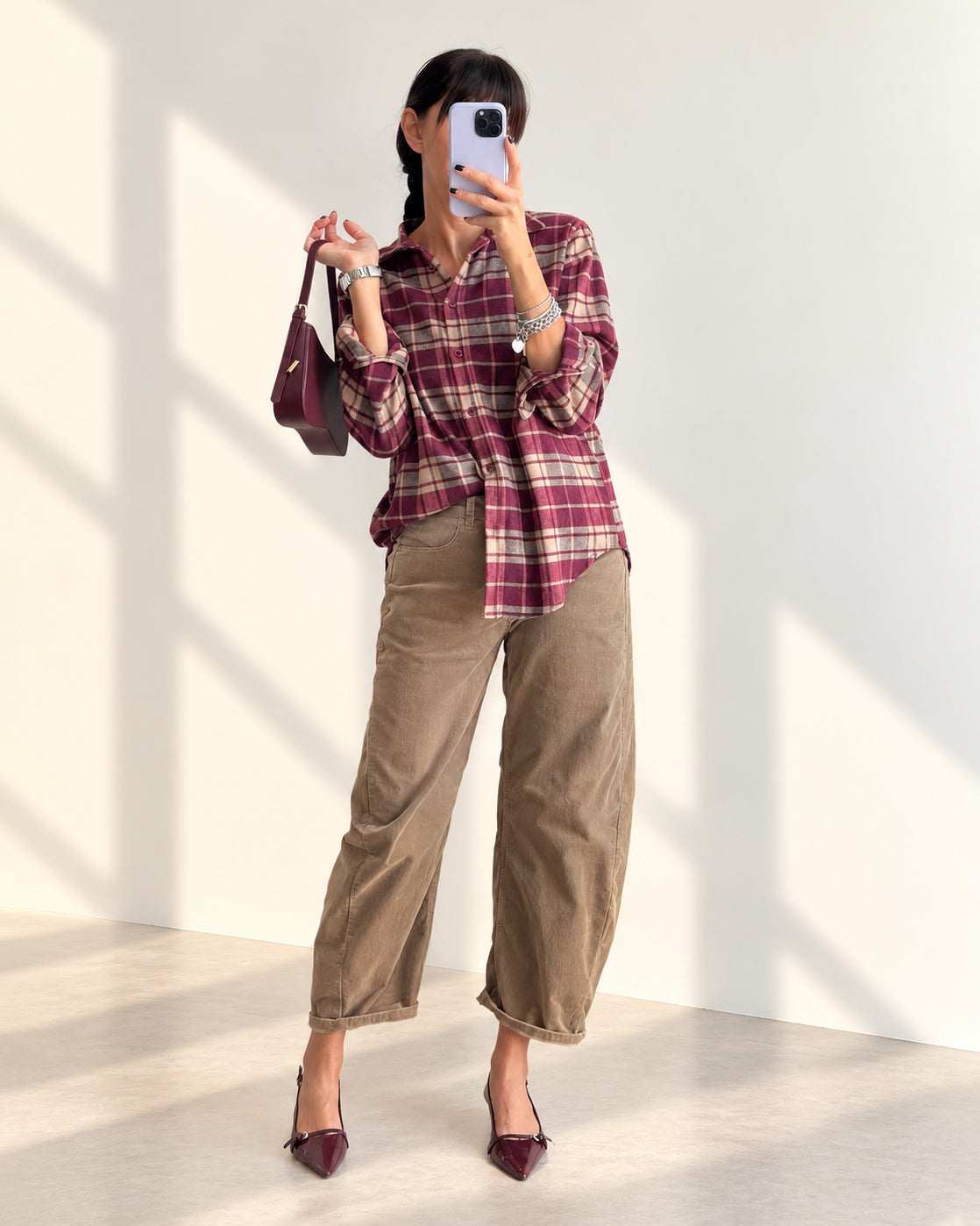 CAMICIA CHECK LORA BELACAN CAMEL