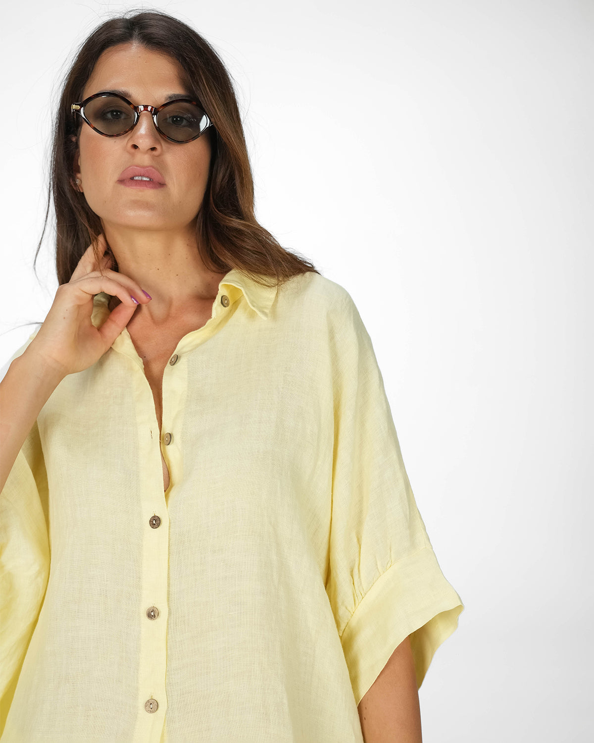 CAMICIA LARAH GIALLO PASTELLO