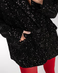 GIACCA PAILLETTES SHIMMER NERO