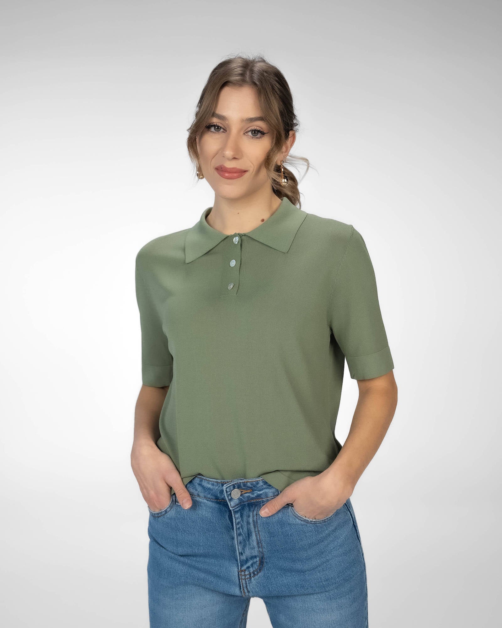 POLO IN MAGLIA POLINA VERDE