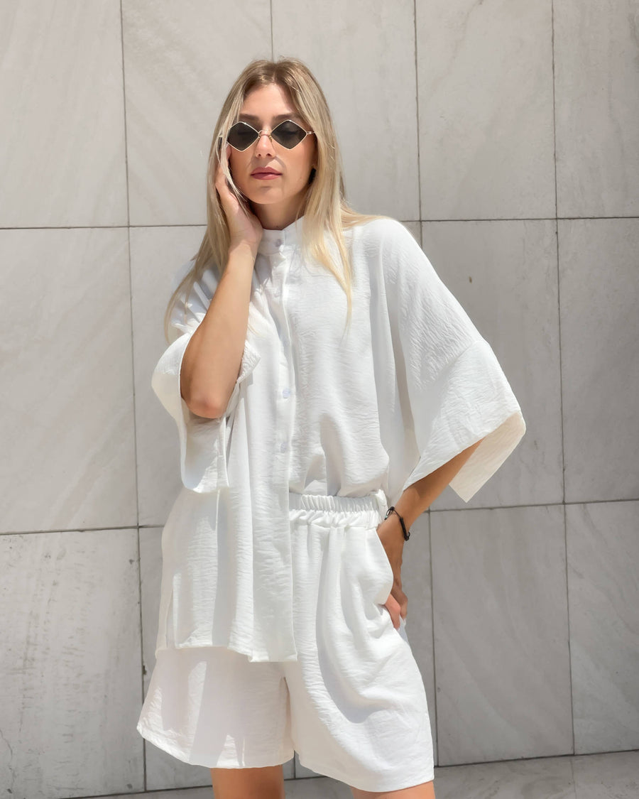 COMPLETO PAROS SHORT BIANCO