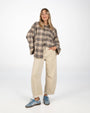 PANTALONE VELLUTO IRISH PANNA