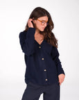 CARDIGAN SAMIRA BLU SCURO
