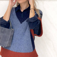 GILET PETRA BLU DENIM RUGGINE