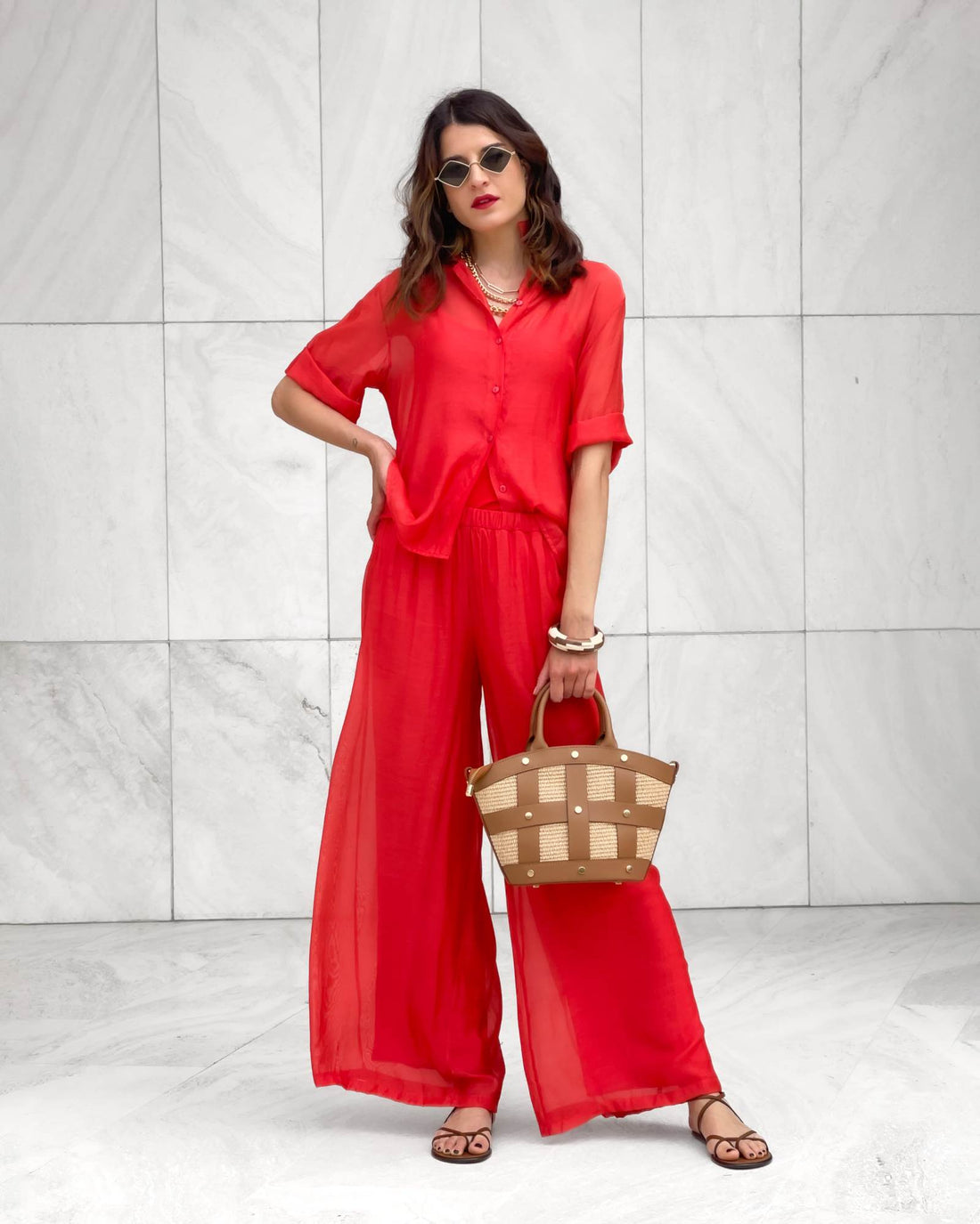 PANTALONE CELINDA ROSSO