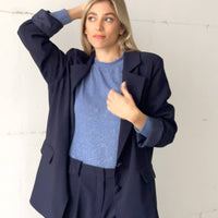 OVERSIZED DAMIAN BLAZER BLUE