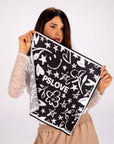 FOULARD PSLOVE NERO BIANCO
