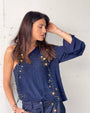 TOP MONOSPALLA ANASTASIA BLU NOTTE
