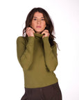 DOLCEVITA MARA IN MAGLIA FINE OLIVE