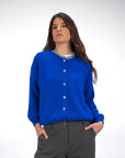 CARDIGAN IN ALPACA CAMILLA BLU ROYAL