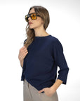 MAGLIA IN VISCOSA MARICA BLU