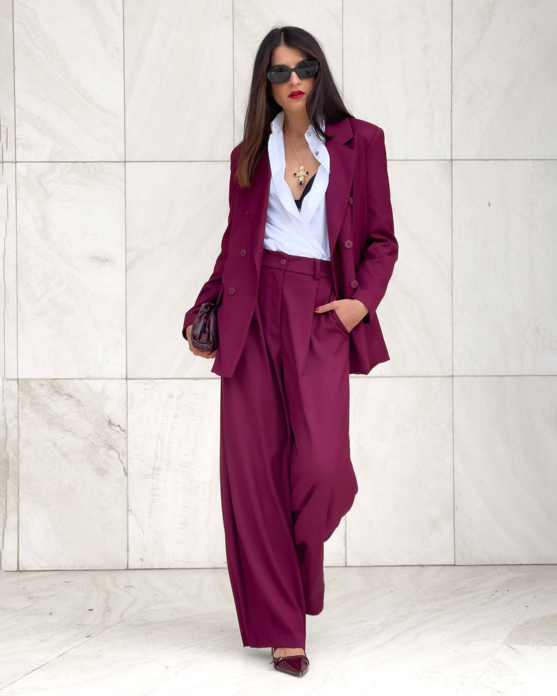 PANTALONE FLORENCE BORDEAUX