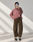 MAGLIA A RIGHE DAISY BORDEAUX ROSA