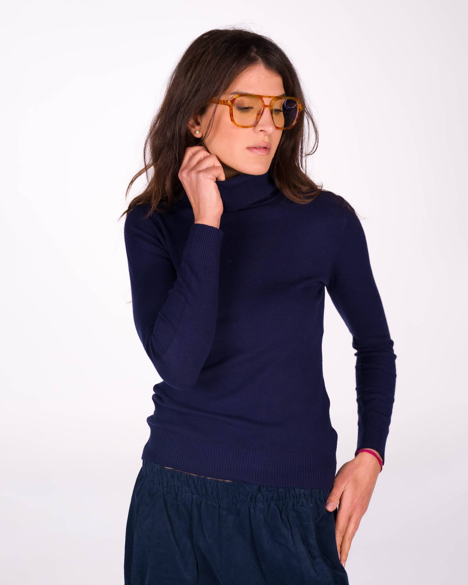 DOLCEVITA MARA IN MAGLIA FINE BLU