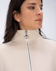 FELPA BARNEY CON ZIP BEIGE MARRONE