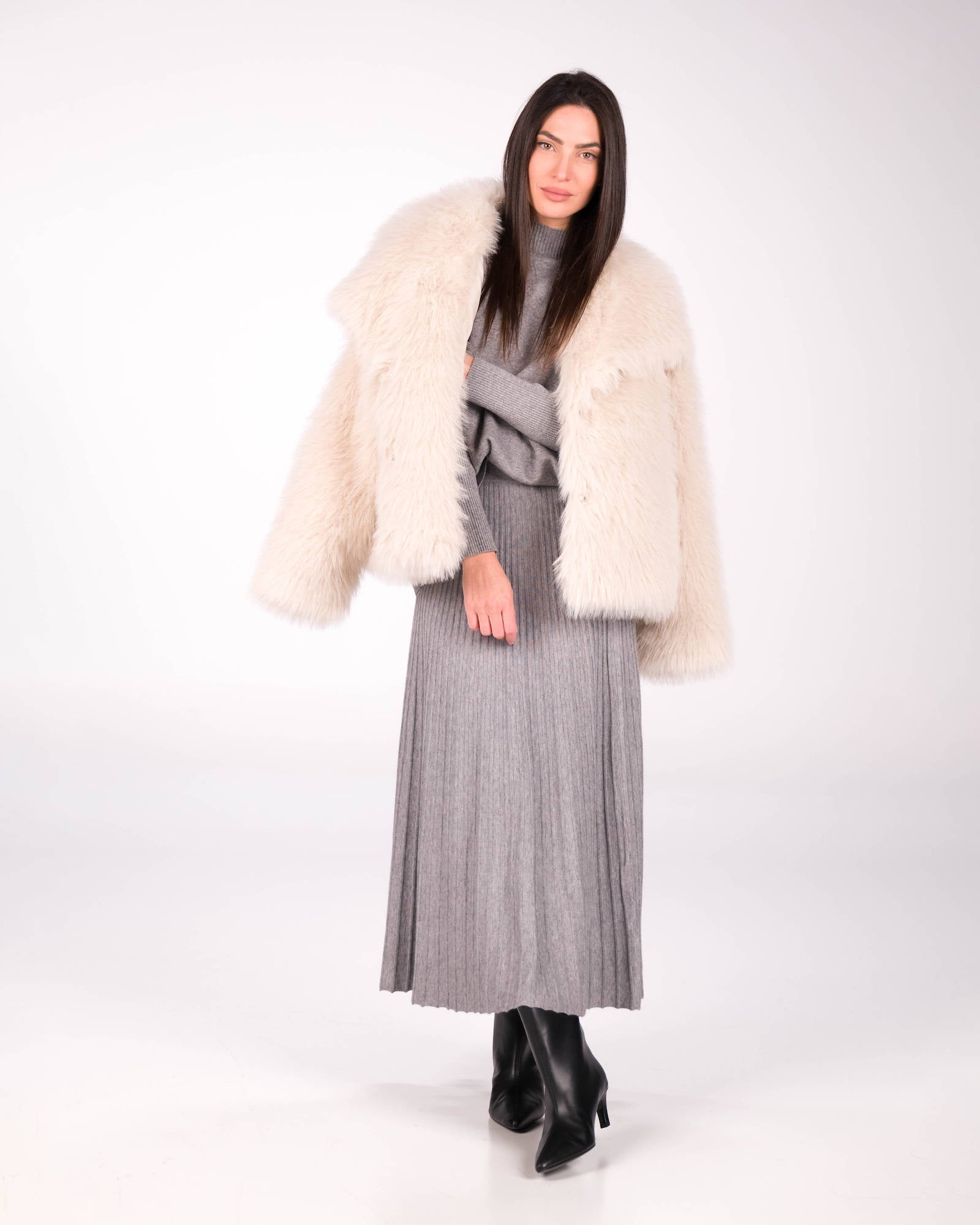 ECOPELLICCIA MINI ARTEMIS GHIACCIO