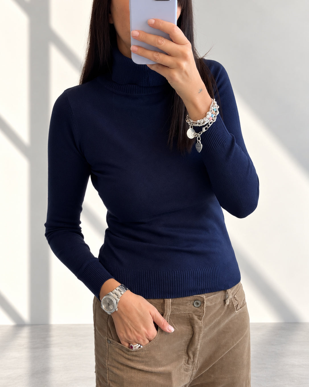 DOLCEVITA MINU' IN MAGLIA FINE BLU
