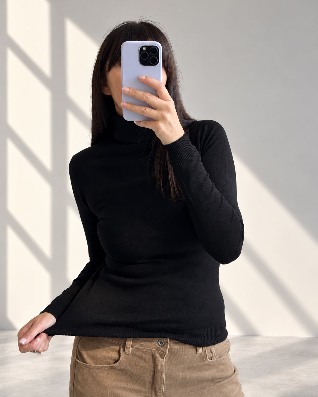 DOLCEVITA MINU' IN MAGLIA FINE NERO