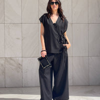 BLUSA INCROCIO DORIS NERO
