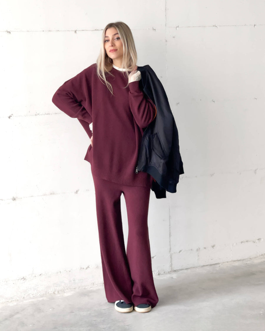 PANTALONE JOHANNAH BORDEAUX