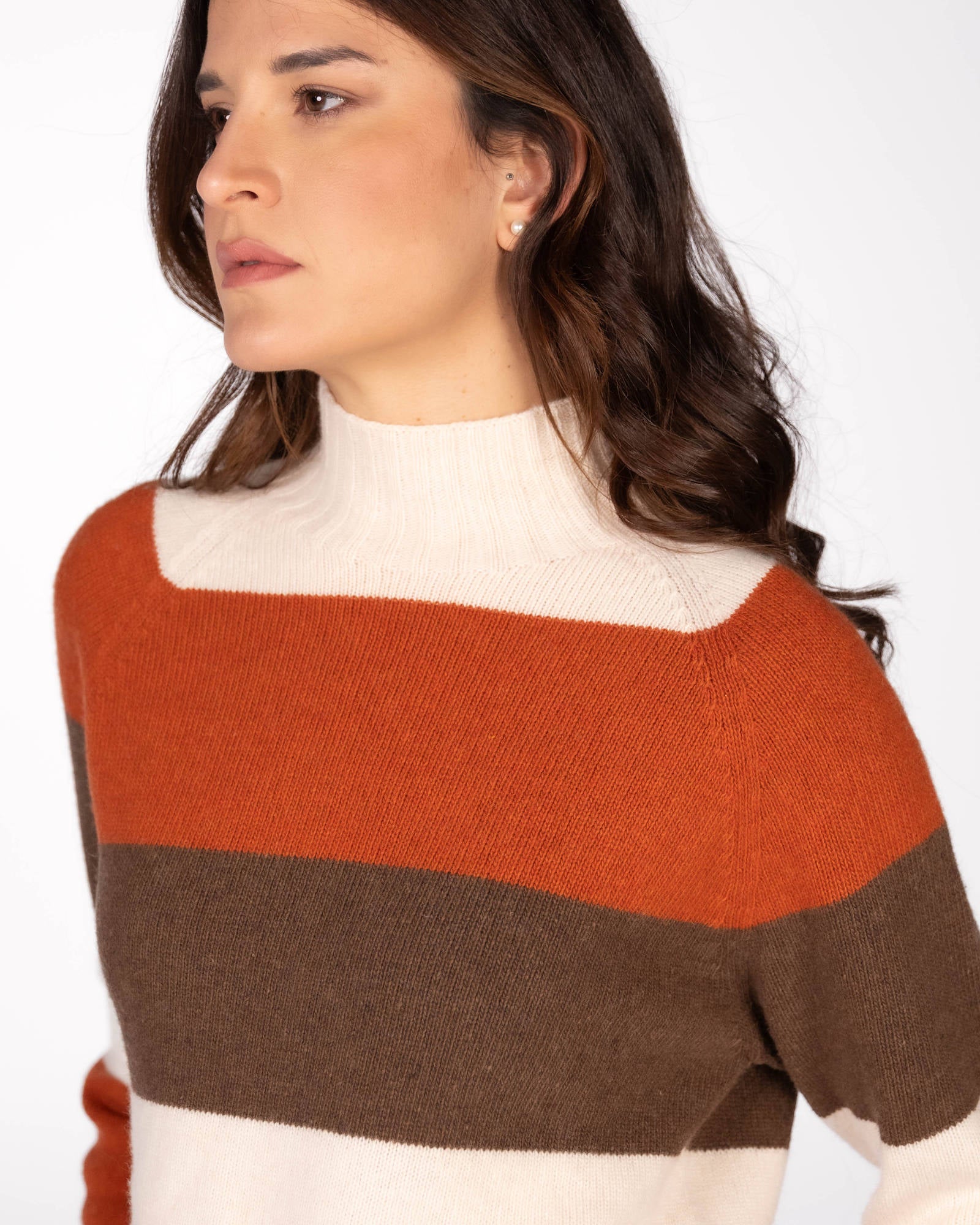 PULL CASHMERE BLEND RAQUEL RUGGINE MORO