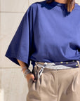 FOULARD TERRY POIS BLUE