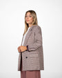 GIACCA OVER CHECK AMBURGO ROSA