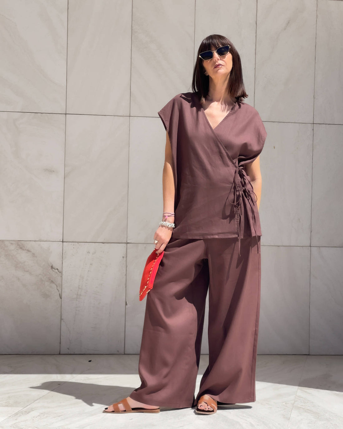 BLUSA INCROCIO DORIS CHOCO