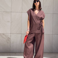 BLUSA INCROCIO DORIS CHOCO